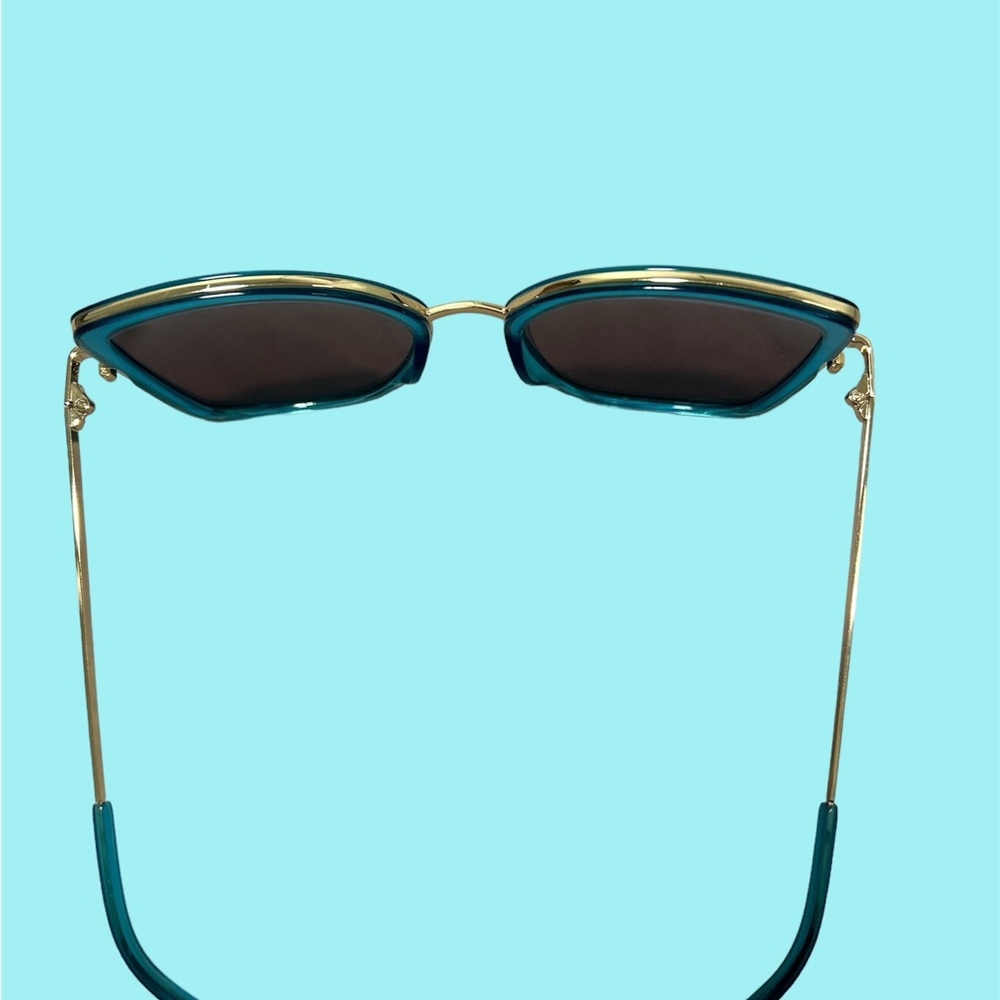Diff Sunglasses Oversized Cateye Turquoise Claris… - image 8